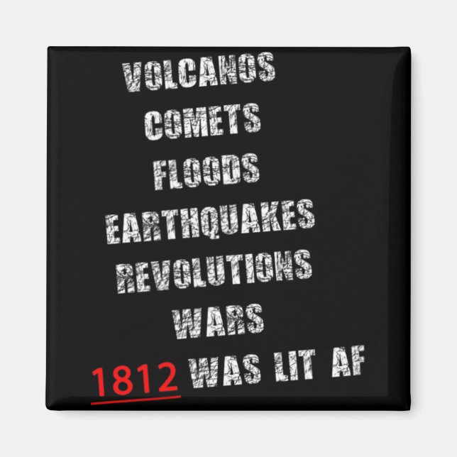 1812 America War New Madrid Earthquake Comet Mud F Magnet (Framsidan)