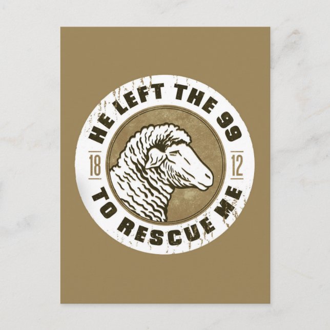 1812 Får Lämnat får till Rädding mig Vykort (Framsida)