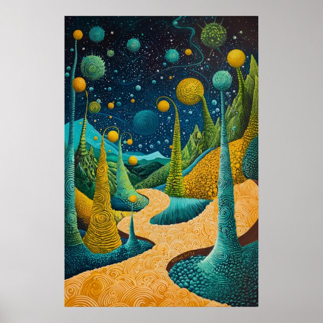 1815 Cosmic Surrealist Dreamscape Poster (Framsidan)