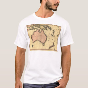 1818 Australasia Karta - Australien, Nya Zeeland T Shirt