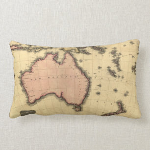 1818 Australasia karta - Australien som är Lumbarkudde