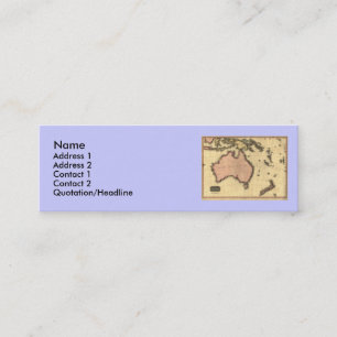 1818 Australasia karta - Australien som är Mini Visitkort