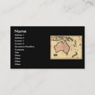 1818 Australasia karta - Australien som är Visitkort