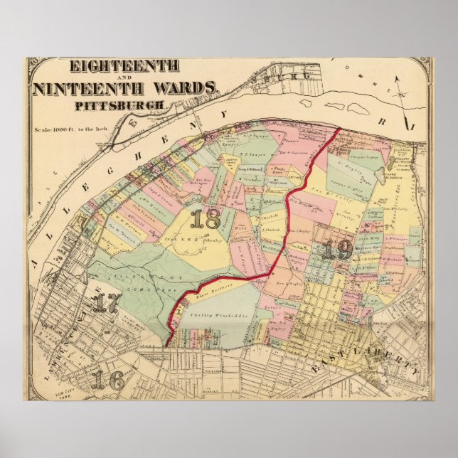 1819 i Pittsburgh, Pennsyvania Poster (Framsidan)