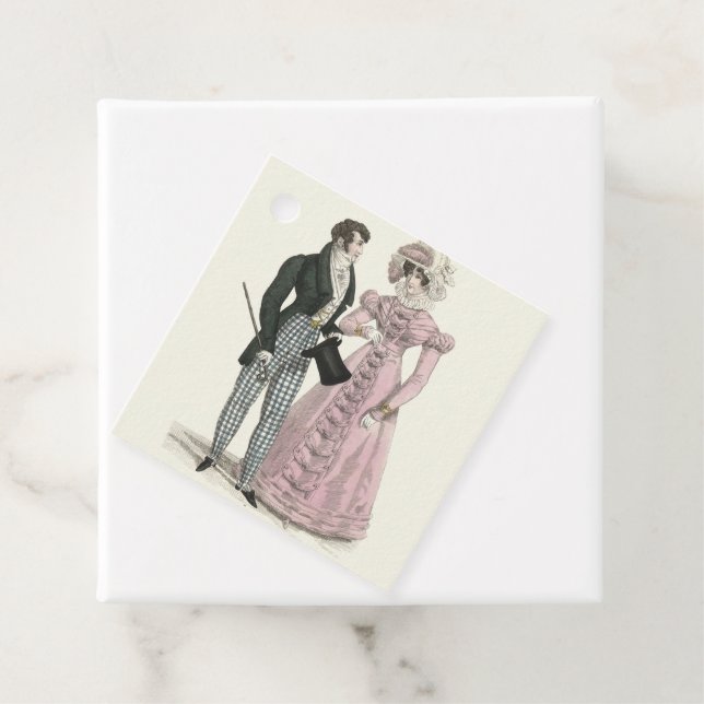 1823 Antik Bröllop Man Kvinna Mode Gåvor Etiketter (På plats)