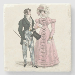 1823 Antique Bröllop Man Woman Mode Stenunderlägg