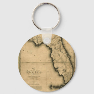 1823 Karta i Florida Nyckelring