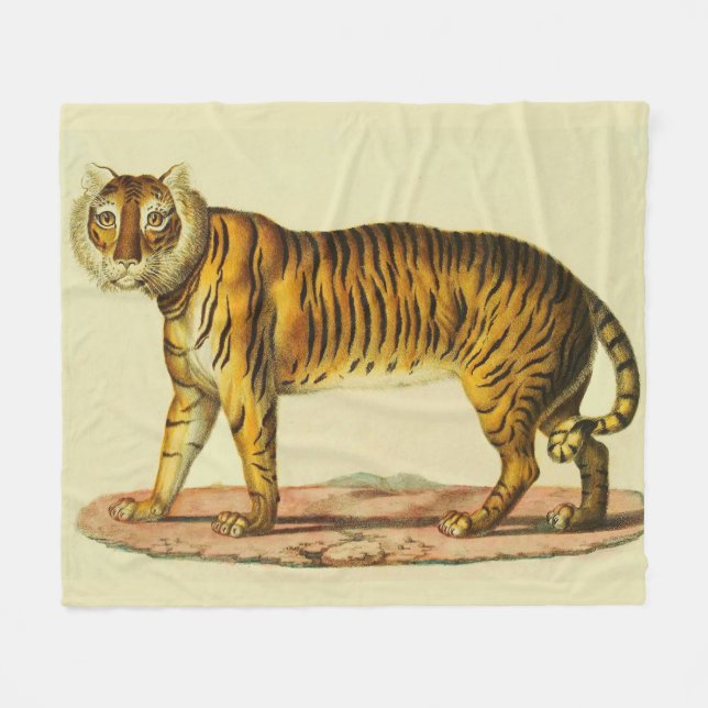 1824 utskrift av tiger fleecefilt (Framsidan (Horisontell))
