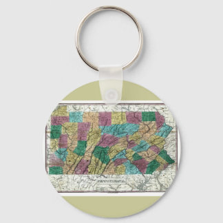 1829 Pennsylvania Karta Nyckelring