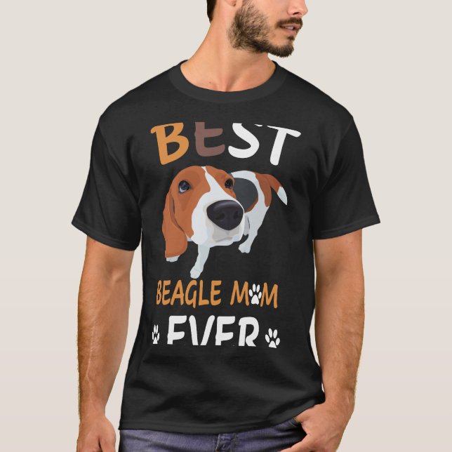 182 Bästa Beagle Mamma någonsin T Shirt (Framsida)