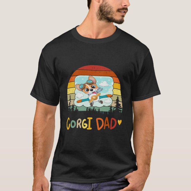 182 Corgi Pappa T Shirt (Framsida)