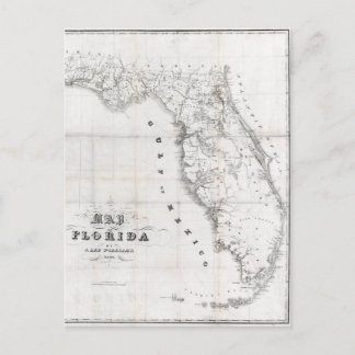 1837 Florida Karta Vykort