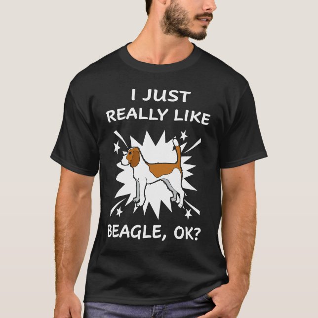 183 Verkligen som Beagle T Shirt (Framsida)