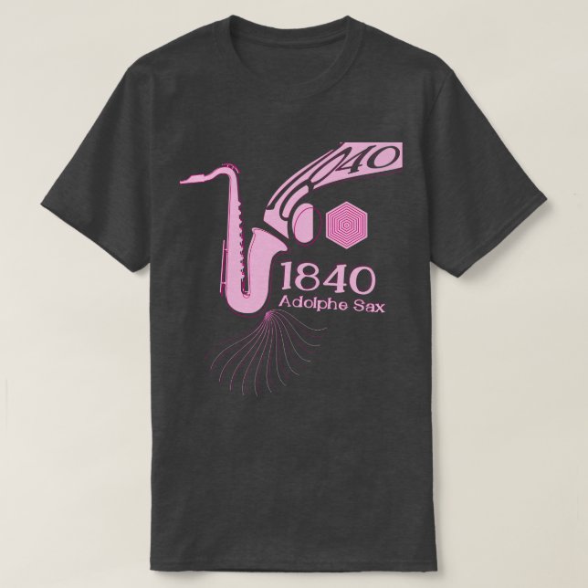 1840 Saxofonmusik T Shirt (Design framsida)