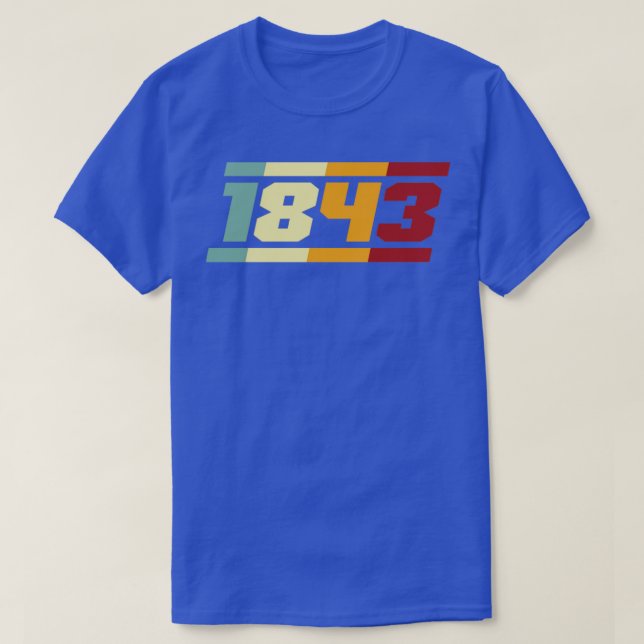 1843 Retrotypografi T Shirt (Design framsida)