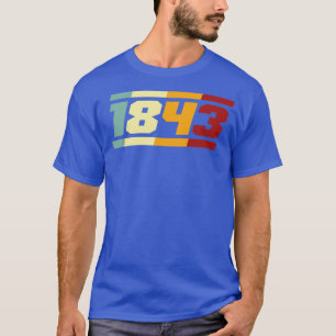 1843 Retrotypografi T Shirt