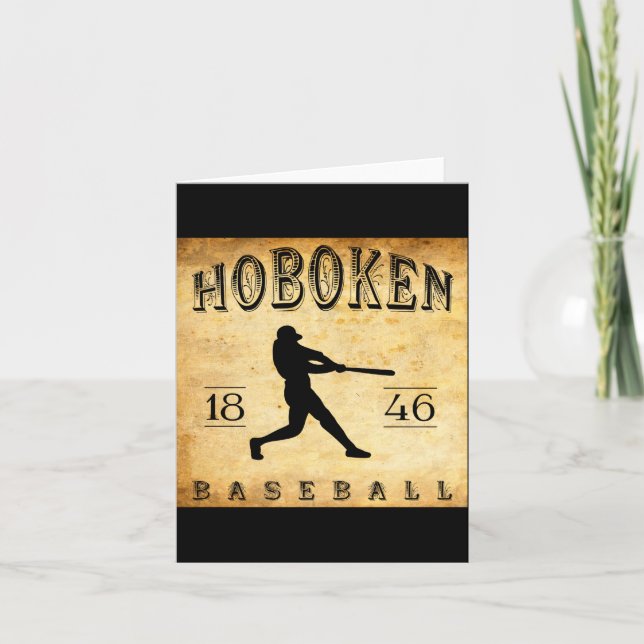 1846 Hoboken New Jersey Baseball  Kort (Framsida)