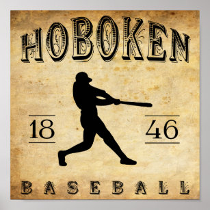 1846 Hoboken New jersey Baseball Poster