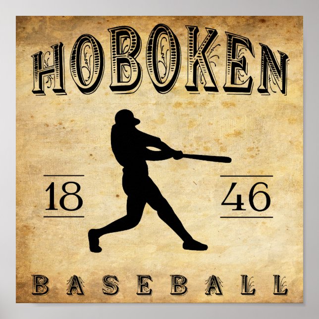 1846 Hoboken New jersey Baseball Poster (Framsidan)