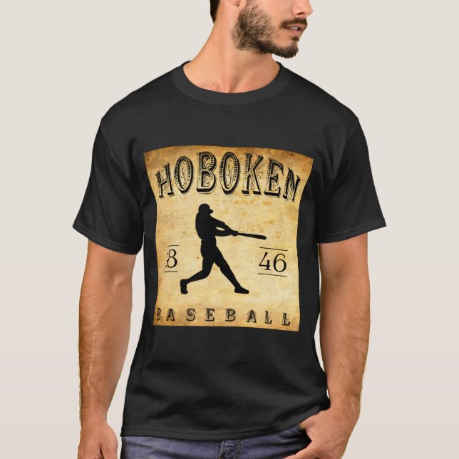 1846 Hoboken New Jersey Baseball  T Shirt (Framsida)