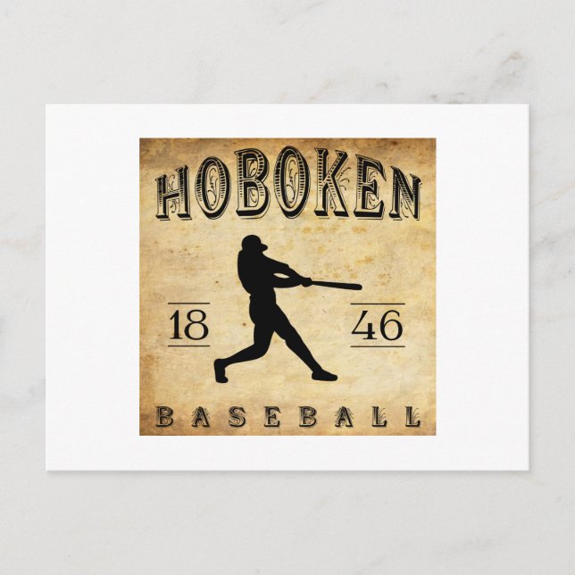 1846 Hoboken New jersey Baseball Vykort (Framsida)