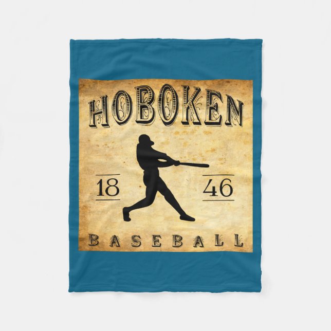 1846 Hoboken New Jersey Baseboll  Fleecefilt (Framsidan)