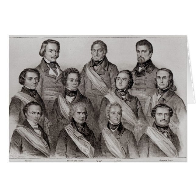 1848 års provisoriska regering hälsningskort (Framsidan Horizontal)