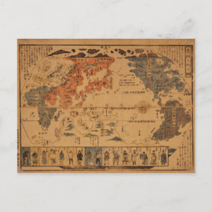1850 Bankoku jinbutsu no zu Folket i många natione Vykort