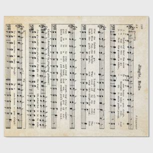 1850 Edition Jingle Klockor Helgdag Wrapping Pappe Presentpapper