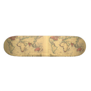 1850'skarta av den brittiska väldealltigenom skateboard bräda 19,5 cm