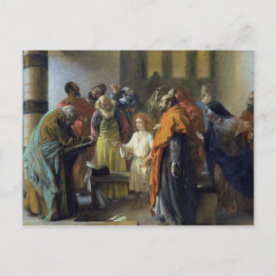 1851 års Jesus i Temple Vykort