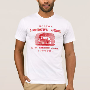 1852 Boston Locomotive Works, rött T Shirt
