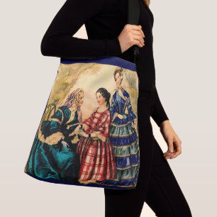 1852 Fransk mode-platta Axelväska