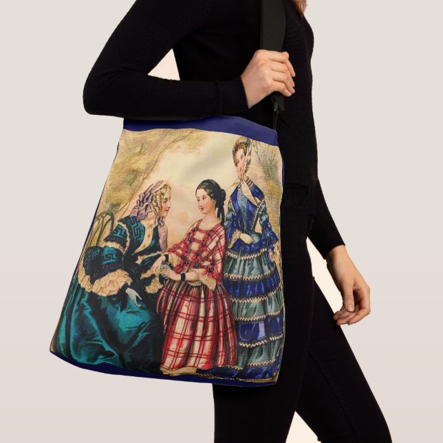 1852 Fransk mode-platta Axelväska (Närbild)