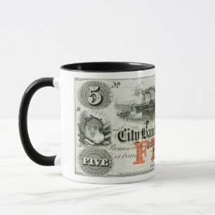 1855 Nya har fem dollar Mugg