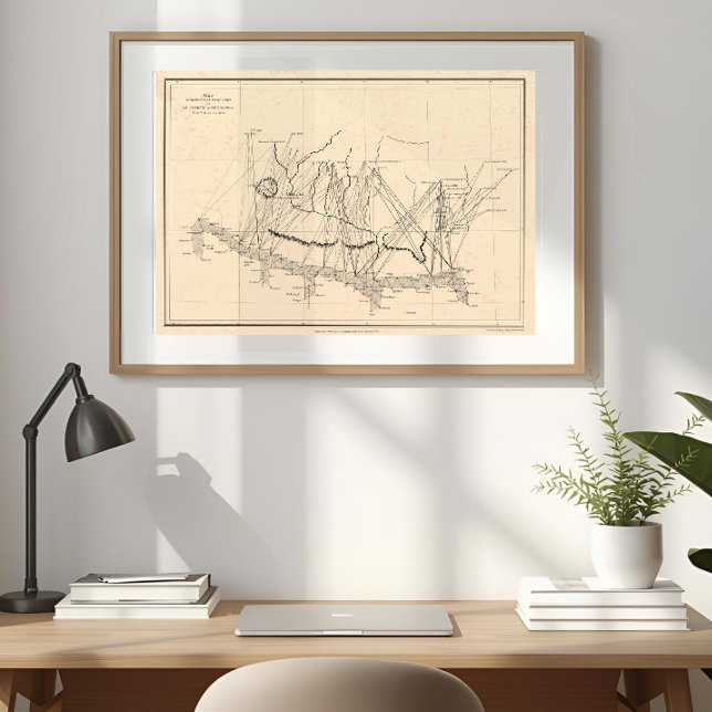 1858 Col. Waugh Everest & Deodanga Kartaffisch Poster (Skapare uppladdad)
