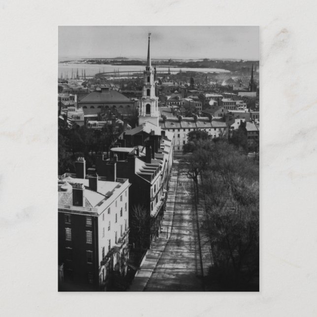 1859: A view of Boston from the State House Vykort (Framsida)