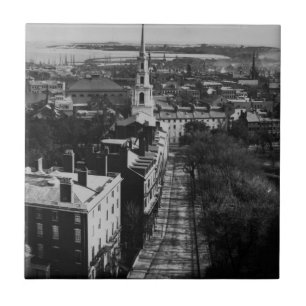 1859:  En beskåda av Boston från det statliga Kakelplatta