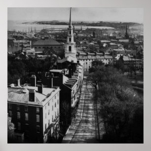 1859: En beskåda av Boston från det statliga Poster