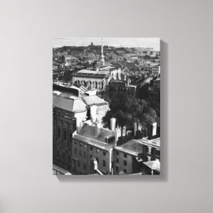 1859: En beskåda av Boston tittar söder Canvastryck