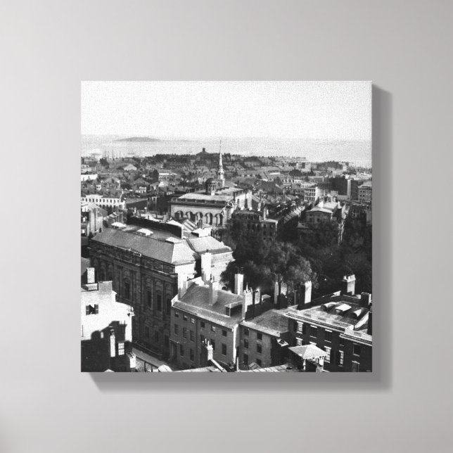 1859: En sydlig syn på Boston tittar Canvastryck (Framsida)