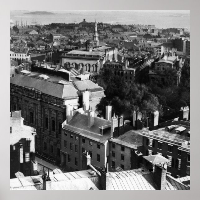 1859: En sydlig syn på Boston tittar Poster (Framsidan)