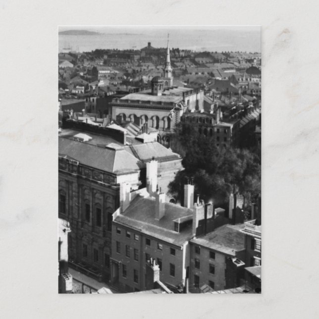 1859: En sydlig syn på Boston tittar Vykort (Framsida)