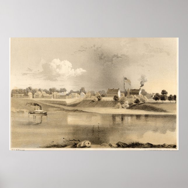 1859 Fort Smith Arkansas Lithograph Poster (Framsidan)