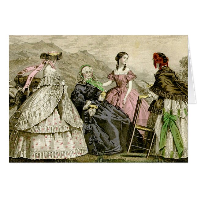 1859 Mode Hälsningskort (Framsidan Horizontal)