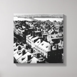 1859: Staden av Boston, Massachusetts Canvastryck