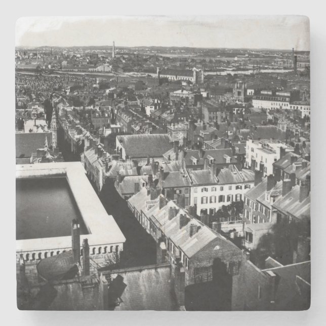 1859:  Staden av Boston, Massachusetts Underlägg Sten (Framsidan)