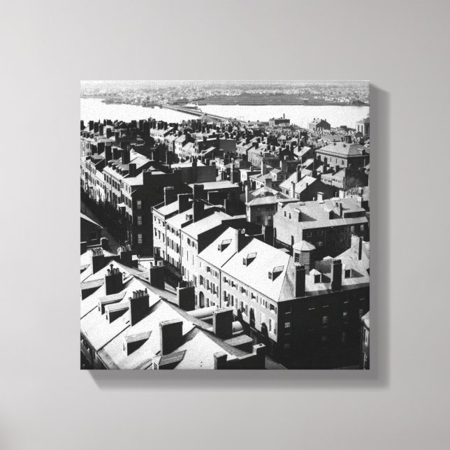 1859: Staden Boston, Massachusetts Canvastryck (Framsida)