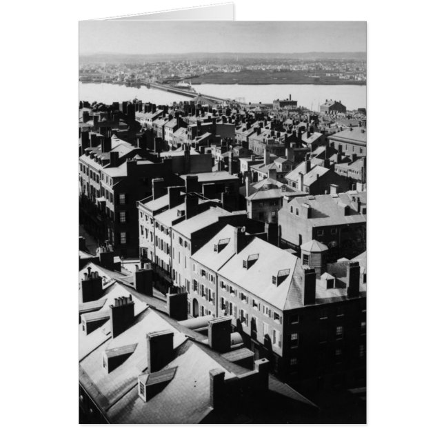 1859: Staden Boston, Massachusetts Hälsningskort (Framsidan)