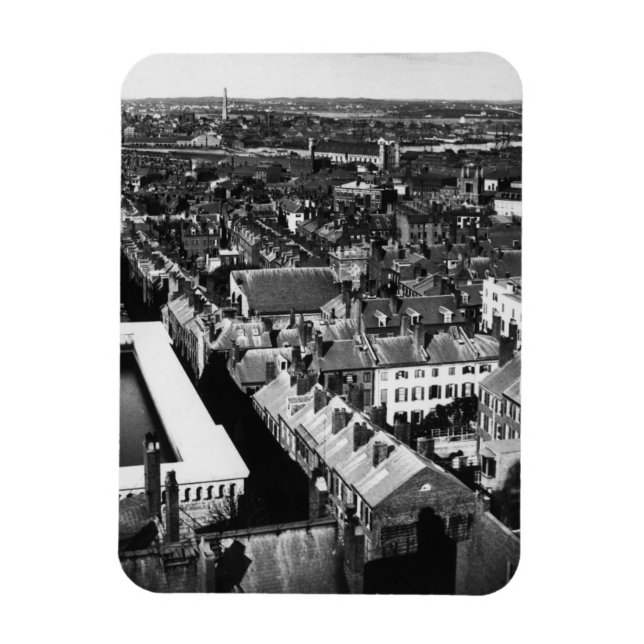 1859: Staden Boston, Massachusetts Magnet (Vertikal)